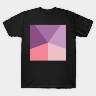 Abstract Lines Of Soft Pink and Purple T-Shirt